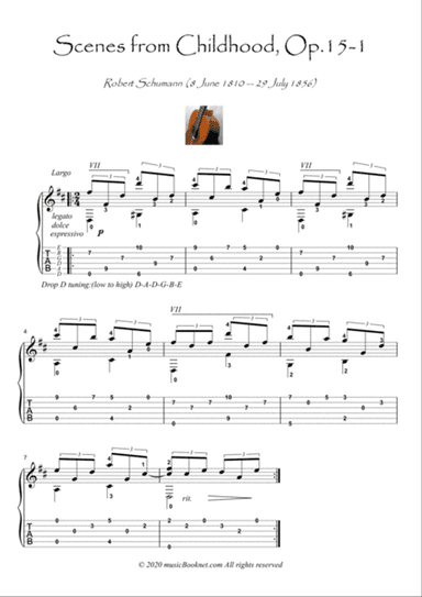 Scenes from Childhood op15-1 guitar solo