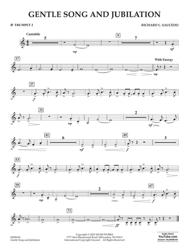 Gentle Song And Jubilation - Bb Trumpet 2
