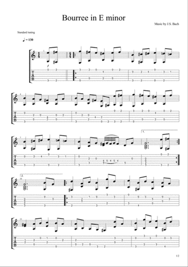 Bourree in E minor