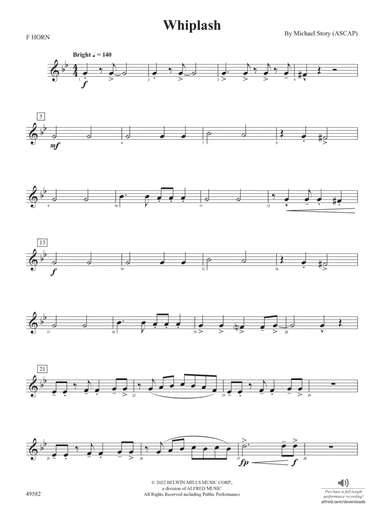 Whiplash: 1st F Horn