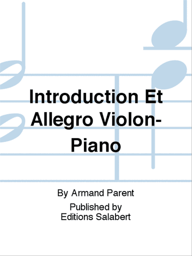 Introduction Et Allegro Violon-Piano
