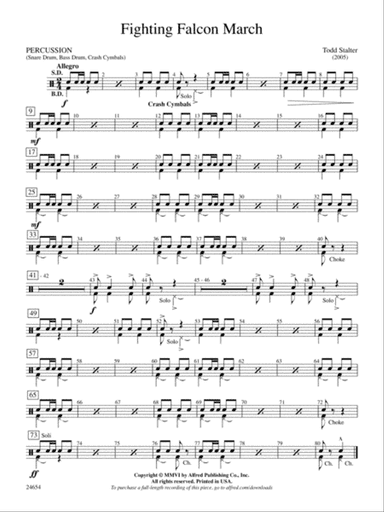 Fighting Falcon March: 1st Percussion