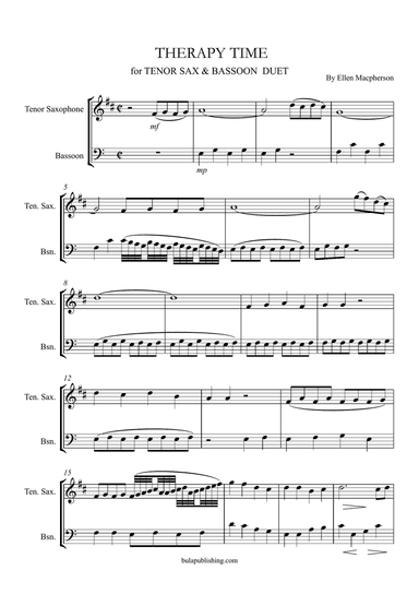 THERAPY TIME - Bassoon and Tenor Saxophone Duet