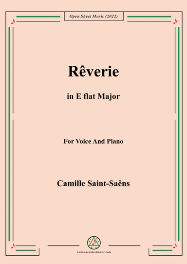 Saint-Saëns-Rêverie in E flat Major,for Voice and Piano