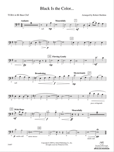 Black Is the Color...: (wp) B-flat Tuba B.C.
