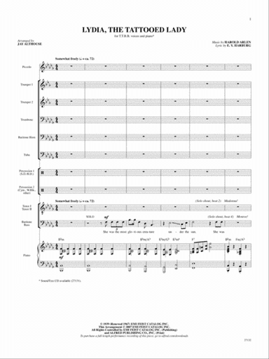 Lydia, the Tattooed Lady: Score