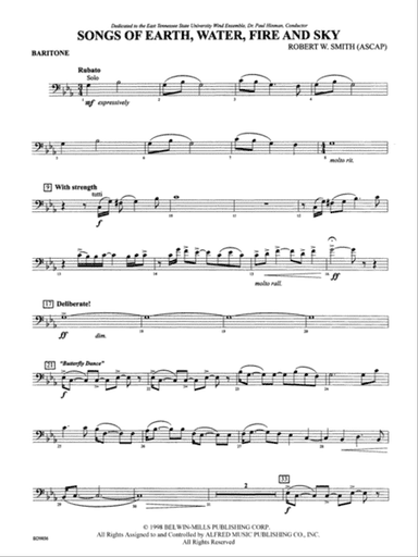Songs of Earth, Water, Fire and Sky: Baritone B.C.