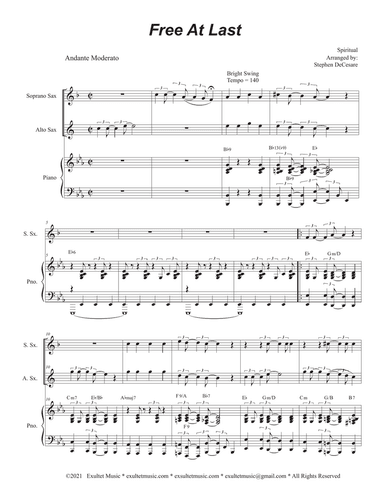 Free At Last (Duet for Soprano and Alto Saxophone)