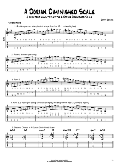 A Dorian Diminished Scale (4 Ways to Play)