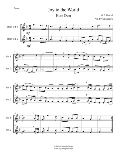Joy to the World - French Horn Duet