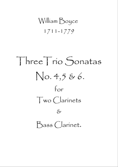 Three Sonatas No.4,5 & 6