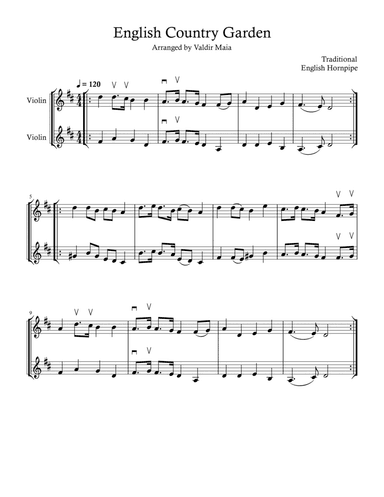 English Country Garden - Violin Duo