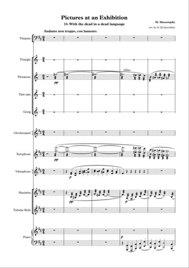 Pictures at an Exhibition. 10.With the dead in a dead language