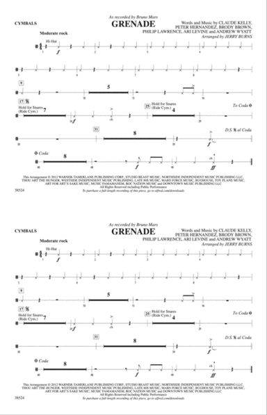 Grenade: Cymbals