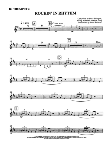 Rockin' in Rhythm: 4th B-flat Trumpet
