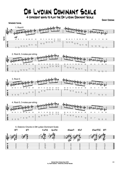 D# Lydian Dominant Scale (4 Ways to Play)