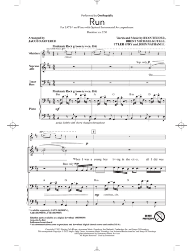 Run (arr. Jacob Narverud)