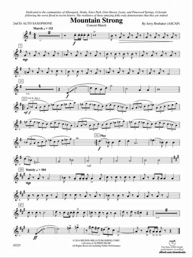 Mountain Strong: 2nd E-flat Alto Saxophone