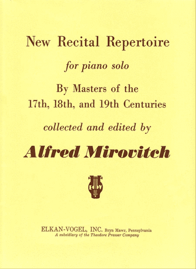 New Recital Repertoire