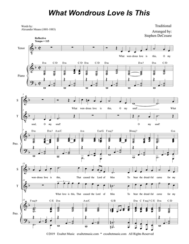 What Wondrous Love Is This (Duet for Soprano and Tenor Solo)
