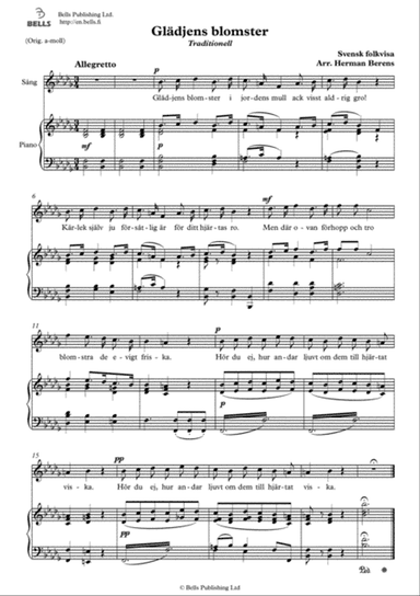 Gladjens blomster (B-flat minor)