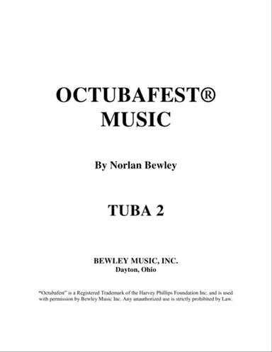Octubafest Tuba 2 Bass Clef Part Book - Tuba/Euphonium Quartet