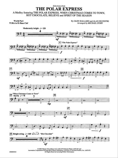 The Polar Express, Selections from: (wp) E-flat Tuba B.C.