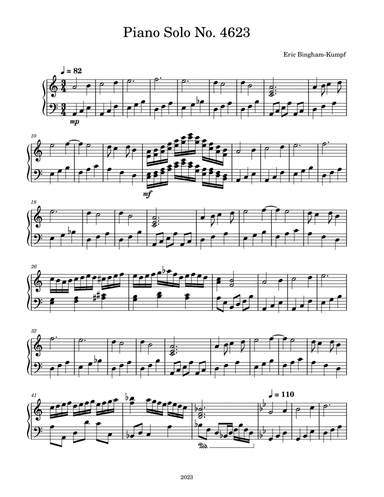 Piano Solo No. 4623