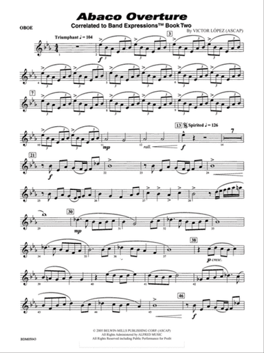 Abaco Overture: Oboe