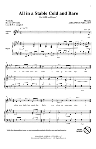 All In A Stable Cold And Bare