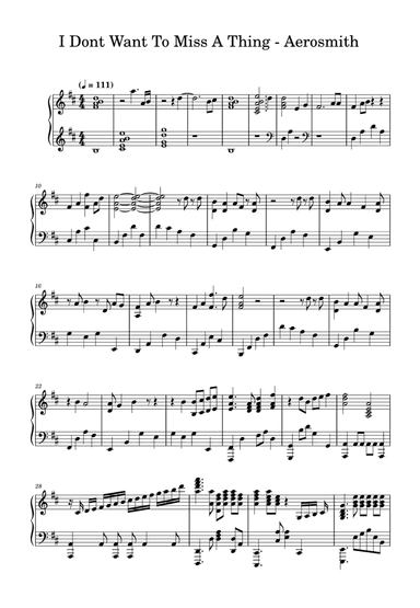 I Don't Want To Miss A Thing