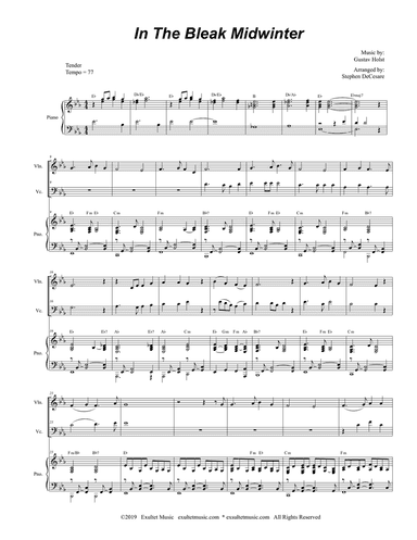 In The Bleak Midwinter (Duet for Violin and Cello)