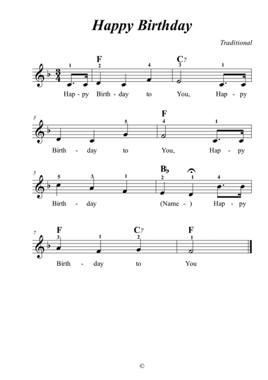 Happy Birthday (with chords)