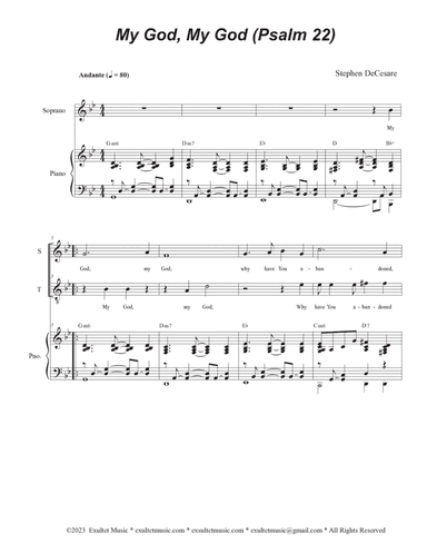 Psalms for Palm Sunday through Easter Sunday (Duet for Soprano and Tenor solo) (Years A, B, and C)