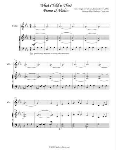 What Child is This? (Piano & Violin)