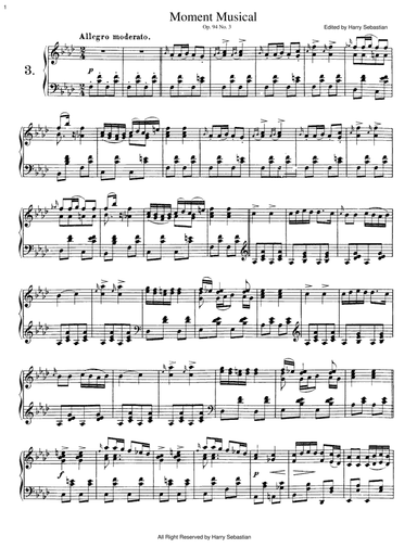 Schubert- Moment Musical Op. 94 No. 3 (D780) in F Minor