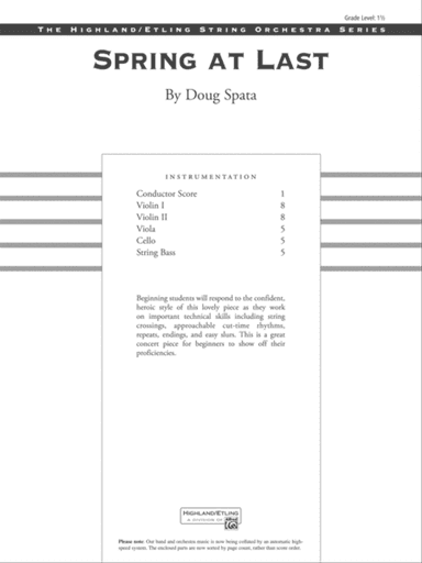 Spring at Last: Score