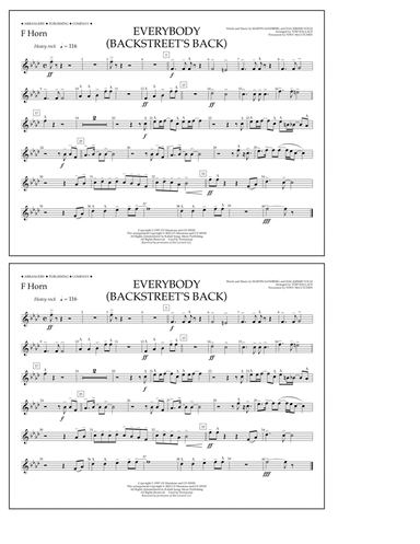 Everybody (Backstreet's Back) (arr. Tom Wallace) - F Horn