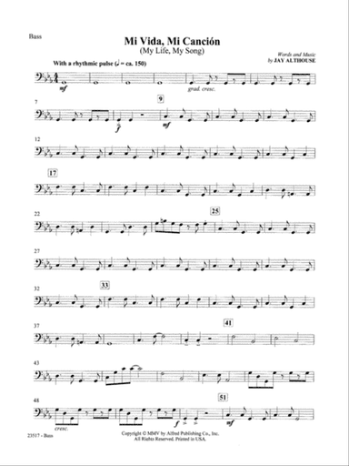 Mi Vida, Mi Canción (My Life, My Song): String Bass