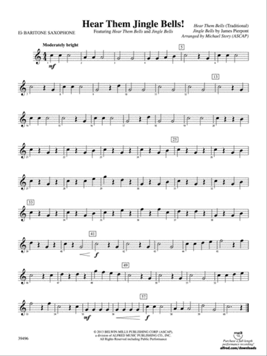 Hear Them Jingle Bells!: E-flat Baritone Saxophone