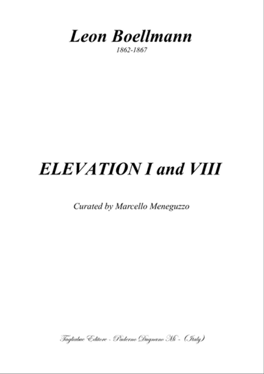 BOELLMANN Lion - ELEVATION I and XIII - for Organ