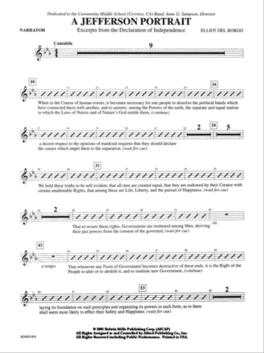 A Jefferson Portrait: Narrator