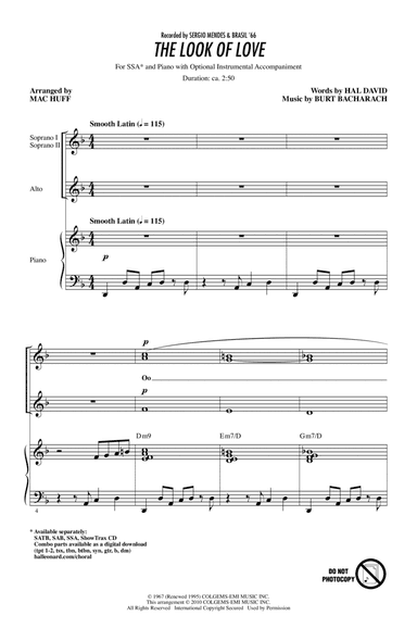 The Look Of Love (arr. Mac Huff)