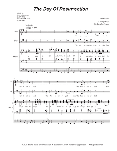 The Day Of Resurrection (Duet for Tenor and Bass solo - Organ accompaniment)