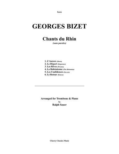 Chants du Rhin for Trombone and Piano
