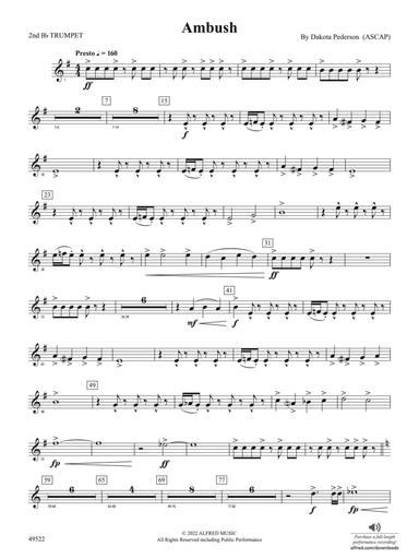 Ambush: 2nd B-flat Trumpet