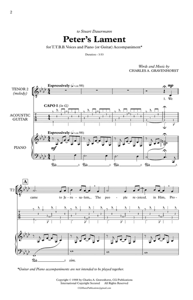 Peter’s Lament (TTBB)