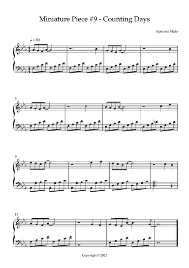 Miniature Piece #9 - Counting Days