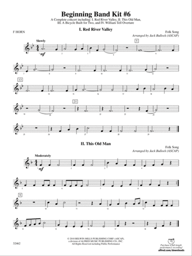Belwin Beginning Band Kit #6: 1st F Horn