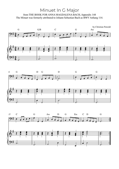 Minuet In G Major
